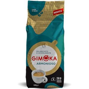 Gimoka, Miscela Armonioso, Intensità 8/13, Confezione da 1 Kg, Caffè in grani, Bilanciato e Avvolgente, Note di Cioccolato e Caramello