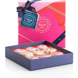 Venchi Cofanetto Regalo con 9 Cioccolatini BacioDiDama e Chocoviar Gianduia, Senza Glutine, Confezione da 158 g, Idea Regalo per la Festa della Mamma