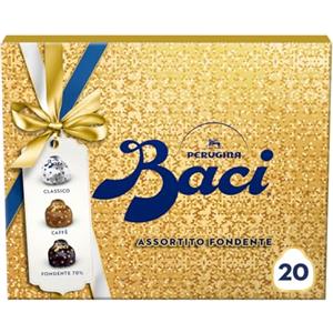 BACI PERUGINA Cioccolatini Assortiti ripieni al Gianduia, Scatola Regalo Fondente 250g