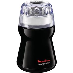 Moulinex AR1108 The Original Grinder, Macinacaffè, sistema di blocco, premere il tappo per macinare, pala in acciaio, 180 W, 0.50 Kg, Nero