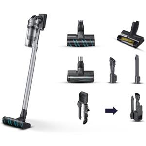 Samsung Scopa Elettrica VS20B75ACR5/WA Jet 75E Complete, Potenza 200W, Aspirapolvere Senza Filo, Fino a 60 Min di Autonomia