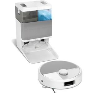 iRobot Roomba Plus 505 Combo + Stazione AutoWash, Robot Aspirapolvere Lavapavimenti, ClearViewPro LiDAR,DualClean,SmartScrub, Riconoscimento Oggetti, Pulizia a Zone, Controllo Vocale e App, Bianco