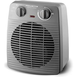 Rowenta Compact Power, Termoventilatore Compatto per Piccoli Spazi, Ventilazione Calda e Fredda, Modalità Turbo e Eco, 2 Livelli di potenza, Sicuro e Potente, 2000 W, Grigio, SO2212