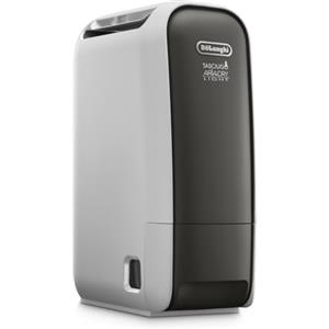 De'Longhi Tasciugo AriaDry Light - Deumidificatore Casa Portatile, Tecnologia Zeolite e Ionizzatore, 6L/Giorno, Asciugabiancheria, Antimuffa, Silenzioso, Funzione Swing, Timer, Grigio (DNS65)