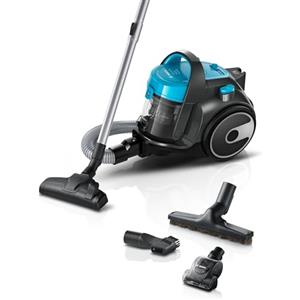 Bosch BGS05X240 Aspirapolvere a Traino Senza Sacco con Filtro Igienico PureAir, Design Compatto, Potente, Turchese