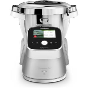 Moulinex i-Companion Touch Pro, Robot Da Cucina Multifunzione con Bilancia Integrata, 19 Modalità di Preparazione e Cottura, Capacità Utile 3L, Connettività WiFi/Bluetooth e Schermo Touch, HF93CC