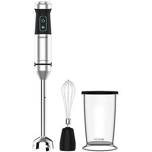 Cecotec Frullatore a Immersione Power Titanblack 1500 XL Cream, Potenza 1500 W, Lame A 4 Foglie con Rivestimento in Titanio, Piede XL, Cappa Antispruzzo, Velocità Regolabile, Funzione Turbo