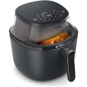 Philips Airfryer Serie 3000 7.2L, Finestra di Cottura, Friggitrice ad aria 16-in-1, Tecnologia RapidAir Plus, Rimozione Grassi, App Ricette HomeID, Facile da Pulire (NA340/00)