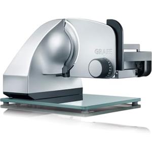 GRAEF. GRAEF Master M90 Affettatrice Made in Germany, inclinabile 30°, lama piena Ø170 mm, taglio 0-20 mm, 170W, metallo, argento