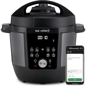 Instant Pot Plus - Multicooker 9 in 1 da 5,7L in acciaio inossidabile spazzolato, cuoce a pressione, cottura lenta, cuociriso, rosola, prepara yogurt, scalda, cuoce a vapore, sous vide, sterilizza
