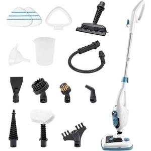 Di4 SteamClean Multi 12 ProMax, Lavapavimenti a Vapore Multifunzione 12 in 1, 1500W, Elimina 99,9% di Virus e Batteri, Scopa Vapore ECO, Steam Cleaner per tutta la casa, Pulitore Vetri, Pulisci Divano