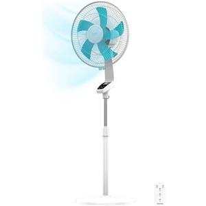 Cecotec - Ventilatore a Piantana, con telecomando EnergySilence 620 Flow Control. 50 W, diametro 40 cm, 5 lame, timer 12 ore, touch control, schermo LED, 3 velocità, oscillazione automatica