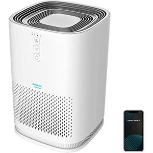Cecotec TotalPure Connected 1000 Handy Air Purifier 60 CADR, Filtraggio a 3 stadi, Copertura 25 m3, Ionizzatore, 3 Velocità, Timer, Potenza 25 W