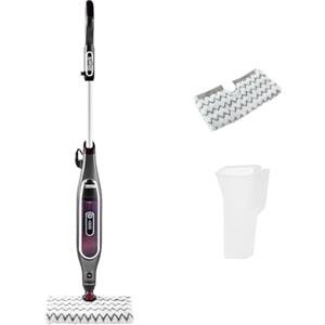 Shark Automatic Klik n' Flip Steam Mop, Scopa a Vapore Intelligente, Cavo 6 m, 2 Panni Lavabili, Serbatoio Capacità di 375 ml, Riscaldamento in 30 Secondi, Bordeaux/Grigio, S6003EU