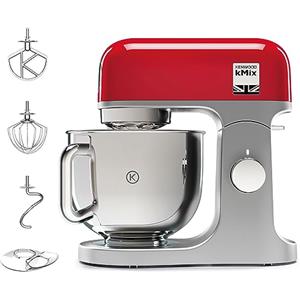 Kenwood KMX750RD KMIX Impastatrice Planetaria con Ciotola con Manico in Acciaio 5L, 3 Ganci di Miscelazione, Potenza 1000W, Personalizzabile con Oltre 20 Accessori Acquistabili Separatamente, Rosso