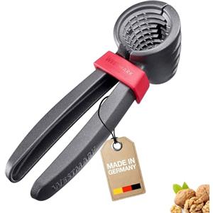 Westmark Schiaccianoci Nussprofi - robusto schiaccianoci per noci, noci brasiliane e nocciole, facile da usare, include pinze per tenerlo in mano - alluminio, Antracite/Rosso