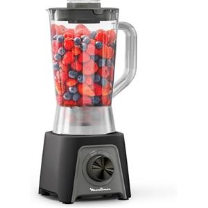 Moulinex Blendeo+, Frullatore da 1.5L con Lame Zelkrom e Smart Lock, Potenza di 450W, con 2 Velocità, Raffreddamento ad Aria, LM2C08F0