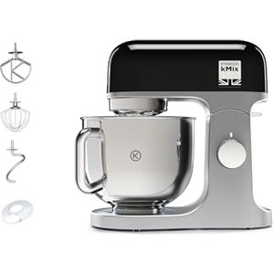Kenwood KMX750BK KMIX Impastatrice Planetaria con Ciotola con Manico in Acciaio 5L, 3 Ganci di Miscelazione, Potenza 1000W, Personalizzabile con Oltre 20 Accessori Acquistabili Separatamente, Nero