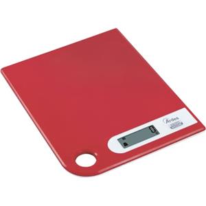 Ardes AR1PA1/R RAL Bilancia da Cucina Digitale, Modern Style con Foro Passante per Appenderla, Peso Max 5 kg, Rossa, Acciaio