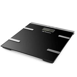 Orbegozo PB 2232 - Bilancia da bagno elettronica, accensione tattile, spegnimento automatico, funzione Body Fat, capacità max. 180 kg, funzionamento a batteria