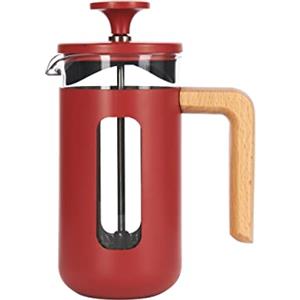 La Cafetière Pisa Caffettiera in acciaio inox, tre tazze, rossa, in confezione regalo