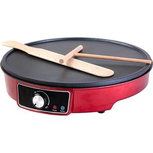 Gadgy Crepiera Elettrica 1000W - Piastra per Crepes, Pancake Maker e Padella per Piadina - Temperatura Regolabile con Spatola Inclusa - Macchina per Crepes e Pancake Multifunzionale