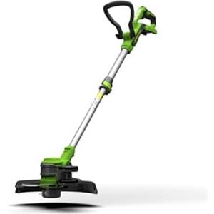 Greenworks 40V Tagliabordi con Ruota a Batteria per Giardini Piccoli e Medi, Ampiezza di Taglio 33cm, Filo di Nylon da 1,65mm con Autofeed, SENZA Batteria 40V e Caricabatterie, Garanzia 3 Anni G40LT33