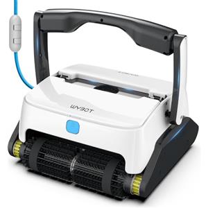 WYBOT Grampus 400 Robot Piscina, Super Aspirazione Da 150W, Doppio Motore, 3 Opzioni Di Durata Del Lavoro, Angolo Degli Ugelli Regolabile, Perfetto Per Piscine Con Fondo Piatto.