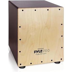 Pyle Cajon Strumento Musicale in Betulla Compatto, Percussione in Legno con Corde Interne, Suono Profondo, per Bambini e Adulti