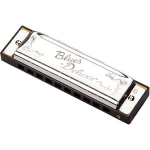 Fender Blues Deluxe Armonica, Chiave di E, 10 Fori, Cromata in Nichel, Include Custodia