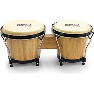 Mad About M-BON-NT Tamburi Bongo in legno da 6" e 7", Bonghi in Rovere per Principianti con Finitura Naturale