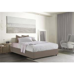 Talamo Italia - Letto alla francese Azzurra, Letto contenitore in tessuto, Apertura frontale, adatto per materasso Cm 140x190, 100% Made in Italy, Blu