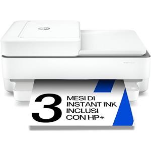 HP Envy 6420e 223R4B, Stampante Multifunzione a Getto d'Inchiostro A4 a Colori, Stampa Fronte e Retro Automatica, 10 ppm, Wi-Fi, Smart, 3 Mesi di Inchiostro Instant Ink Inclusi, Bianca