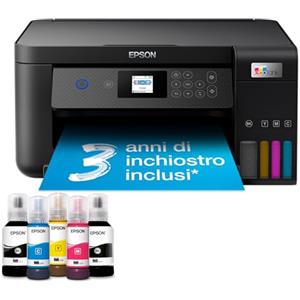 Epson EcoTank ET-2851 Stampante Multifunzione A4, Serbatoi Ricaricabili Alta Capacità, 5 Flaconi Inclusi pari a 14000pag B/N 5200pag Colore, Display LCD