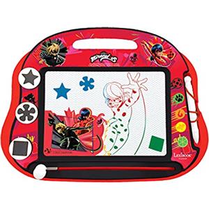 Lexibook, Miraculous Ladybug Cat Noir, Lavagna Magica da Disegno Multicolore, Giocattolo Creativo Artistico per Bambine e Bambini, Penna a Stilo e timbri, Rosso/Nero, CRMI550