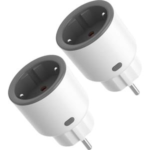 SONOFF S60TPF 2PCS Presa Smart 16A 2.4G WIFI Intelligente Smart Plug with Timer, Power Statistics, Overload Protection, Voice Control, Compatible with Alexa, Google Home