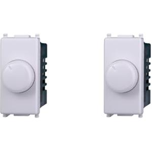 Elektronova Dimmer Regolatore Manopola 100W-1000W Bianco compatibile Vimar Plana Kit 2 Pezzi 1301