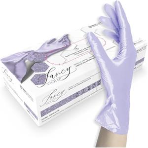 UNIGLOVES Guanti Usa E Getta, Guanti Monouso Non Sterili, Senza Lattice, Senza Talco, Viola, S