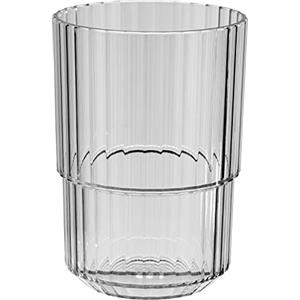 APS 10568 - Bicchiere in plastica Tritan di alta qualità da 0,4 litri, senza BPA, impilabile, infrangibile, riutilizzabile, lavabile in lavastoviglie, 400 ml, grigio french