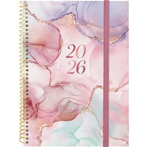 Finocam - Agenda Spirale 2026 Settimana Layout Orizzontale|Gennaio - Dicembre 12 mesi | Agenda Annuale 2026 | Copertura in polipropilene Spirale Design Collection - Goldy - Italiano