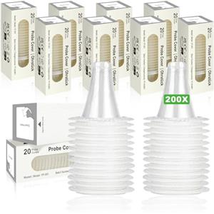 SURFOU 200 tappi protettivi per febbre marrone e orecchio, coperture usa e getta, tappi di ricambio, termometri protettivi per tutti i modelli