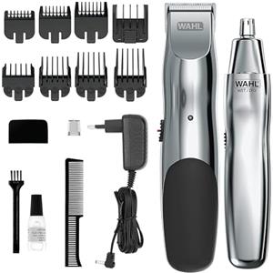 Wahl Regolabarba ricaricabile Wahl Groomsman per baffi, peli del naso, dettagli e pulizia con Trimmer Wet/Dry a batteria per peli del naso
