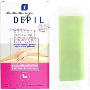 HP HEALTH PRODUCTS EASY DEPIL Easy Depil 20 STRISCE DEPILATORIE CORPO Gambe, Parti intime, Ascelle, Braccia e Zona Bikini. Rapide, Semplici da usare, ad Azione Profonda. Con proteine vegetali addolcenti. Pelle liscia a lungo.