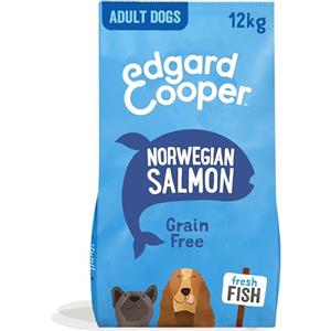 Edgard Cooper Edgard & Cooper Crocchette Cani Adulti Cibo Secco Senza Cereali Mangime Naturale 12kg Salmone Fresco, Alimentazione Completa, Sana ed Equilibrata per Cani di Ogni Taglia