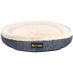 Feandrea Cuccia per Cani Gatti, Forma di Ciambella, 75cm, Grigio Scuro PGW075G01