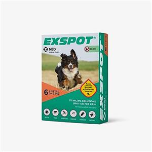 Exspot 2ml - Gocce Antiparassitario Cane - Pipette Antiparassitario Cani Per Cani Di Taglia Grande. Protegge Da Zecche, Pulci, Pappataci, Pidocchi E Zanzare.