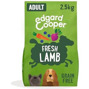 Edgard Cooper Edgard & Cooper Crocchette Cani Adulti Cibo Secco Senza Cereali Mangime Naturale 2.5kg Agnello Fresco, Alimentazione Completa, Sana ed Equilibrata per Cani di Ogni Taglia