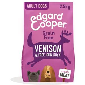 Edgard Cooper Edgard & Cooper Crocchette Cani Adulti Cibo Secco Senza Cereali Mangime Naturale 2.5kg Cervo e Anatra Fresco, Alimentazione Completa, Sana ed Equilibrata per Cani di Ogni Taglia