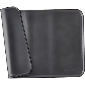 Amazon Basics tappetino sottociotola per animali domestici, impermeabile, in silicone - 47 x 29 cm, Nero, Tinta unita