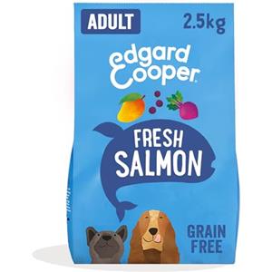 Edgard Cooper Edgard & Cooper Crocchette Cani Adulti Cibo Secco Senza Cereali Mangime Naturale 2.5kg Salmone Fresco, Alimentazione Completa, Sana ed Equilibrata per Cani di Ogni Taglia